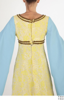 Photos Woman in Historical Dress 13 15th century Medieval clothing blue Yellow and Dress upper body 0006.jpg